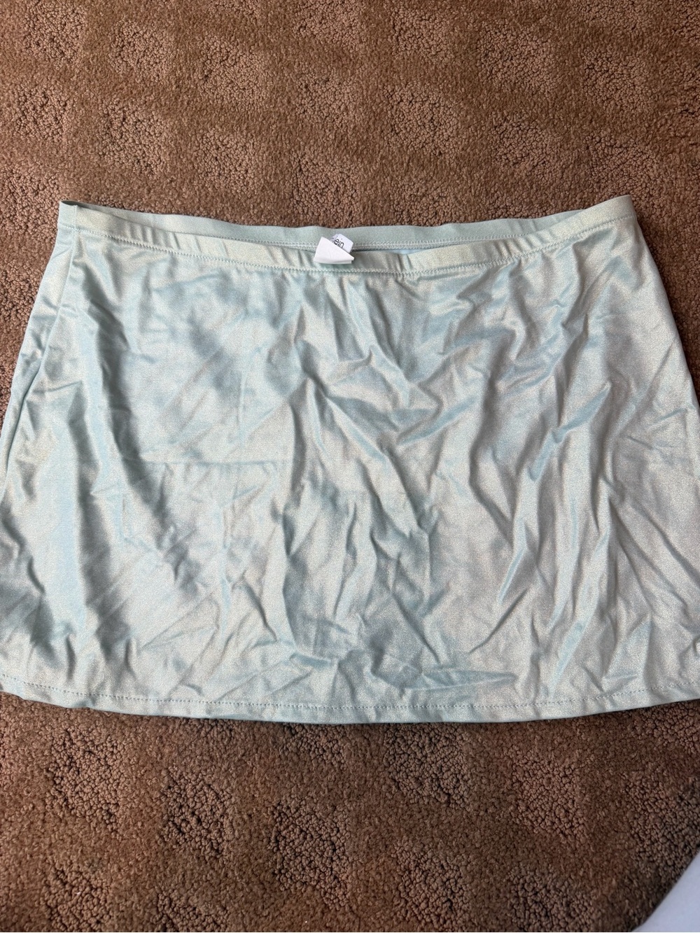 Light Mint w sparkle A-Line Women's swim Skirt coverup